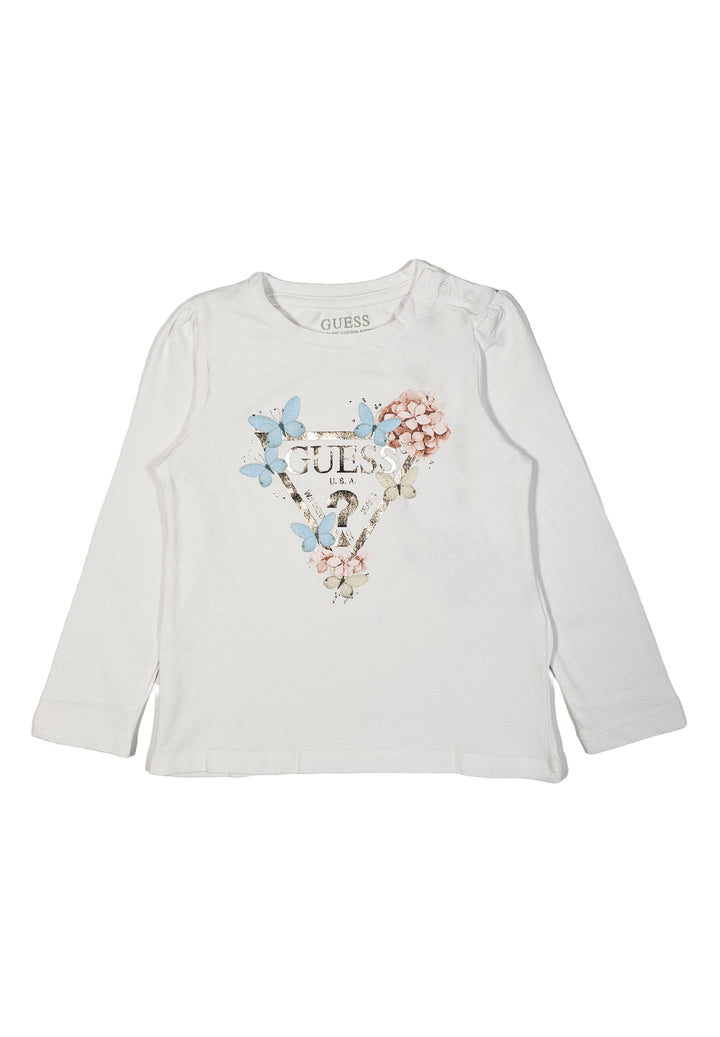 T-shirt bianca per neonata