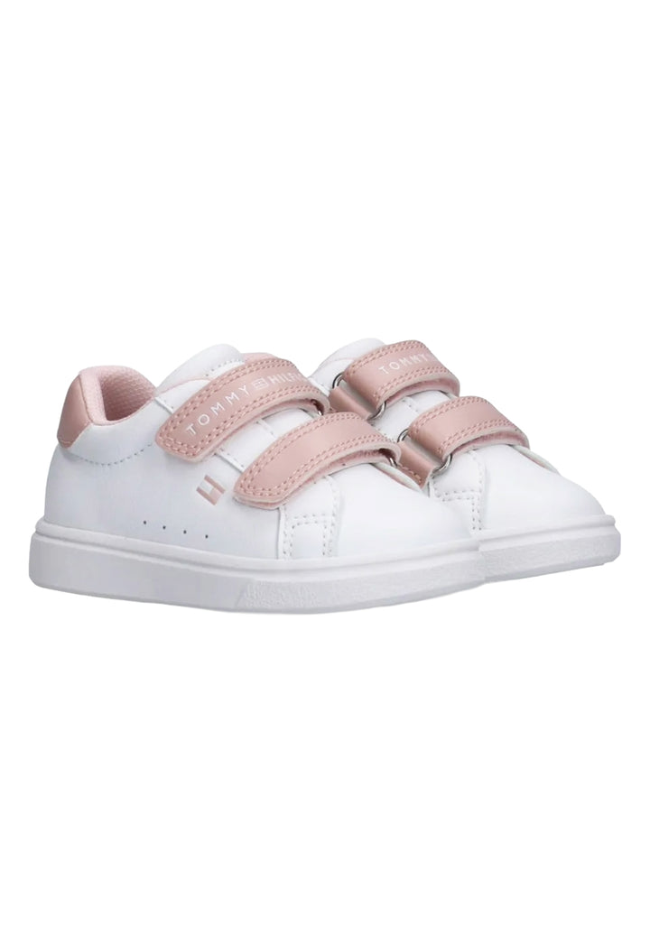 Scarpe bianco-rosa per neonata
