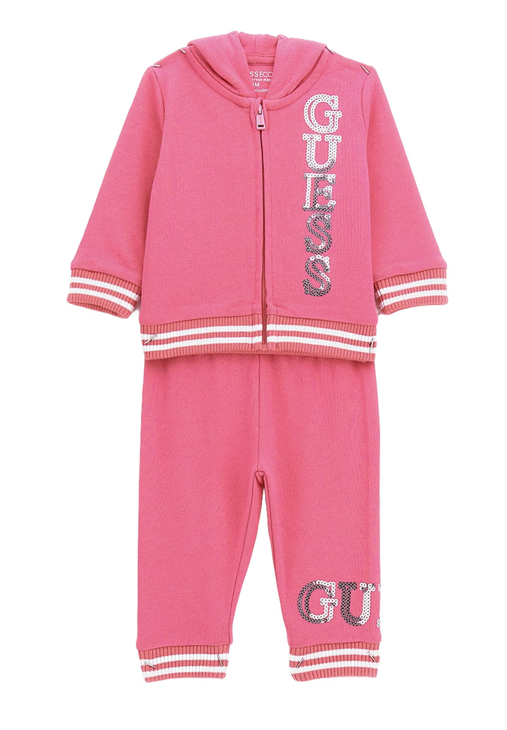 Fuchsia sweatshirt set for girls