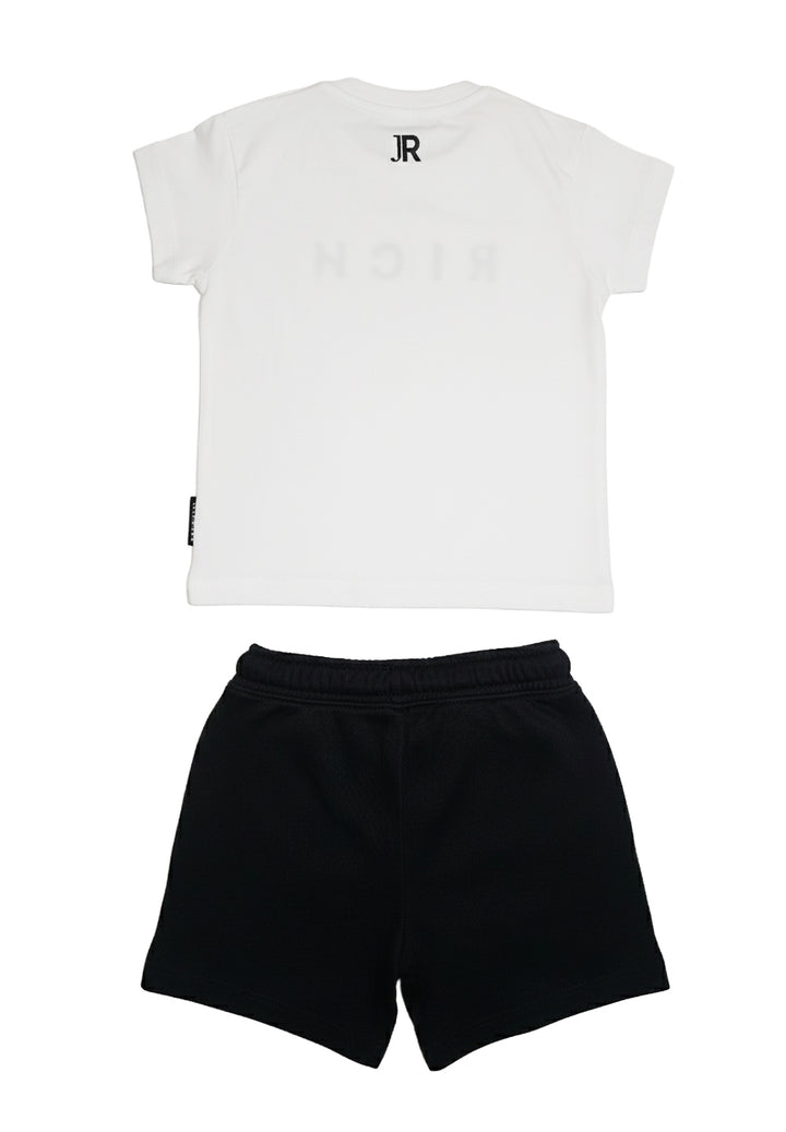 Completo bianco-nero per neonato