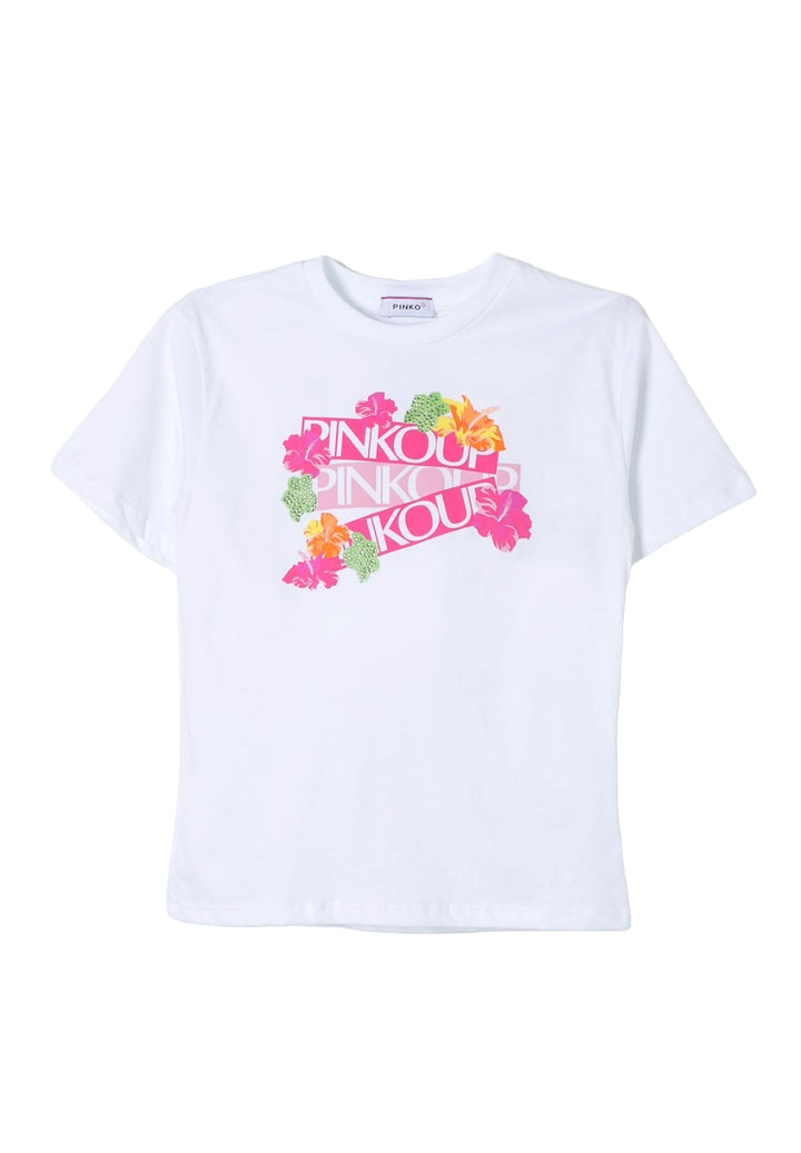 T-shirt bianca per bambina