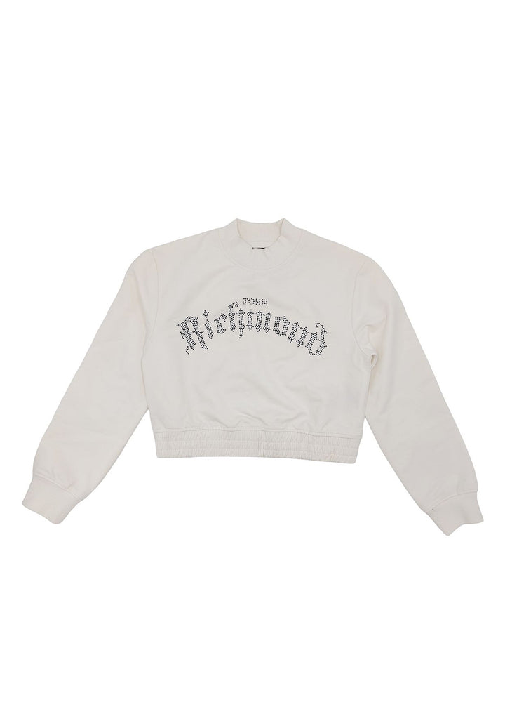 White crewneck sweatshirt for girls