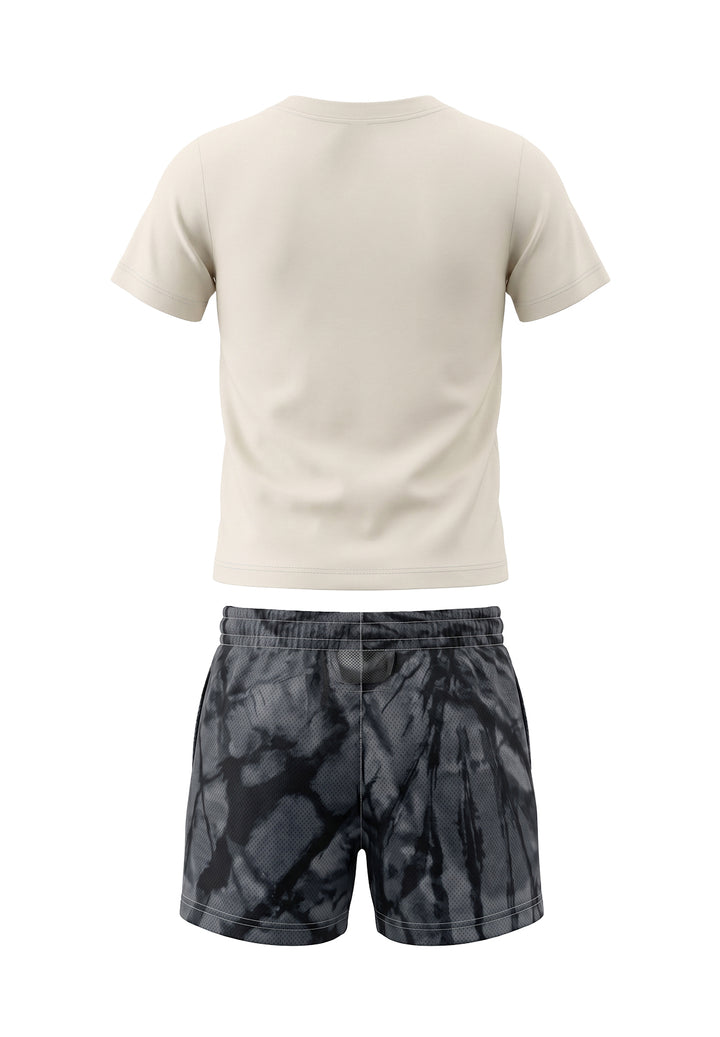 Completo panna-grigio per bambino