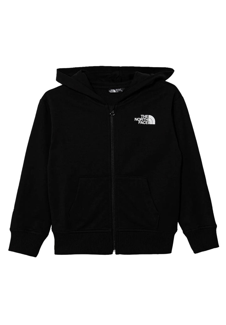 Felpa zip nera per bambino