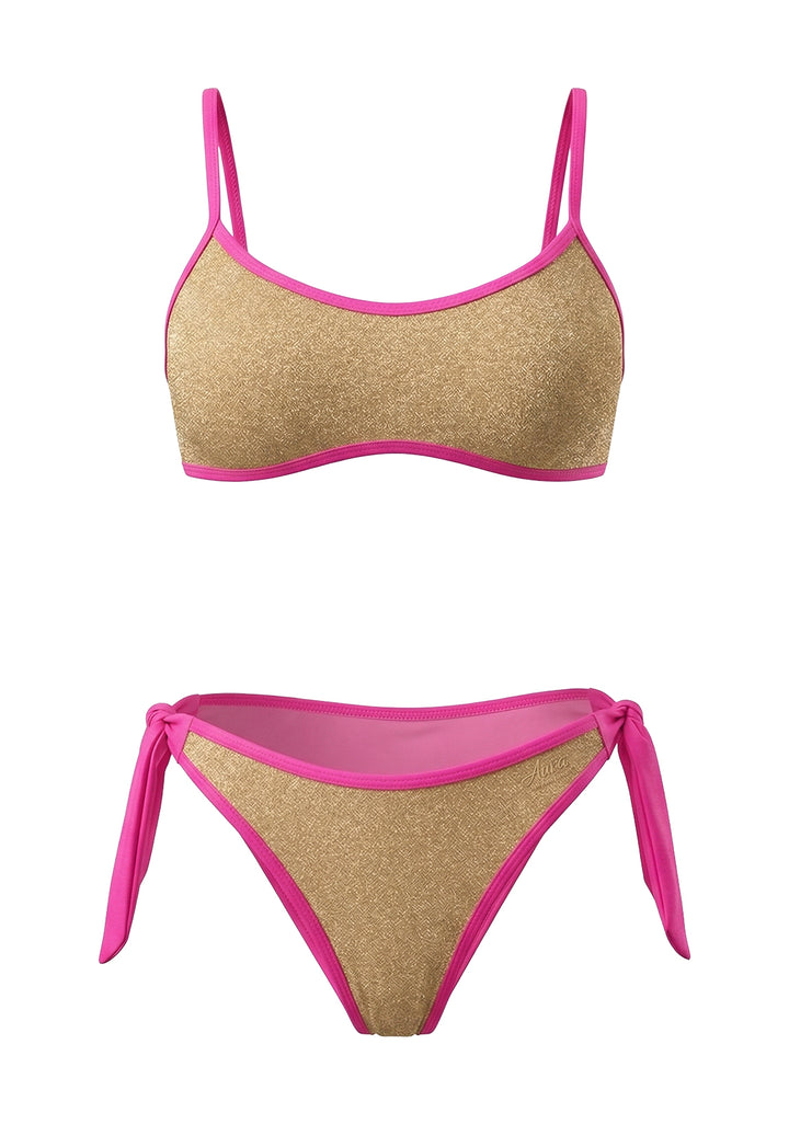 Costume bikini oro per bambina