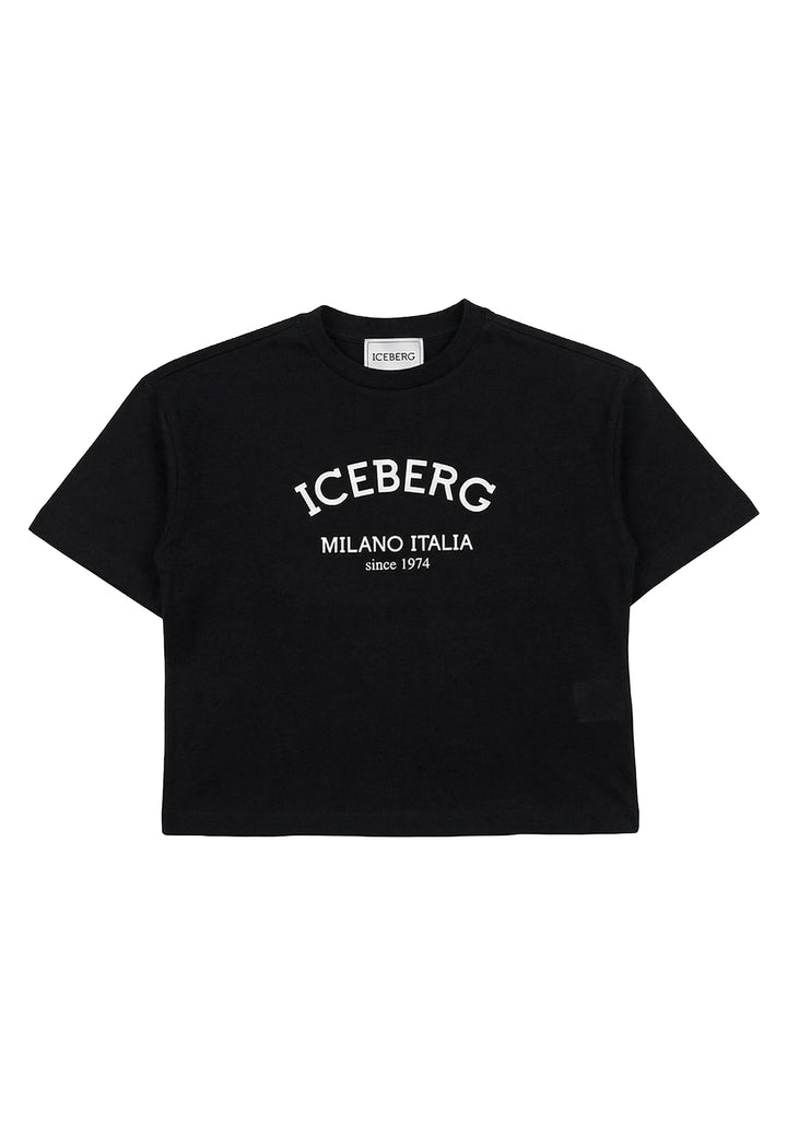 T-shirt nera per bambina