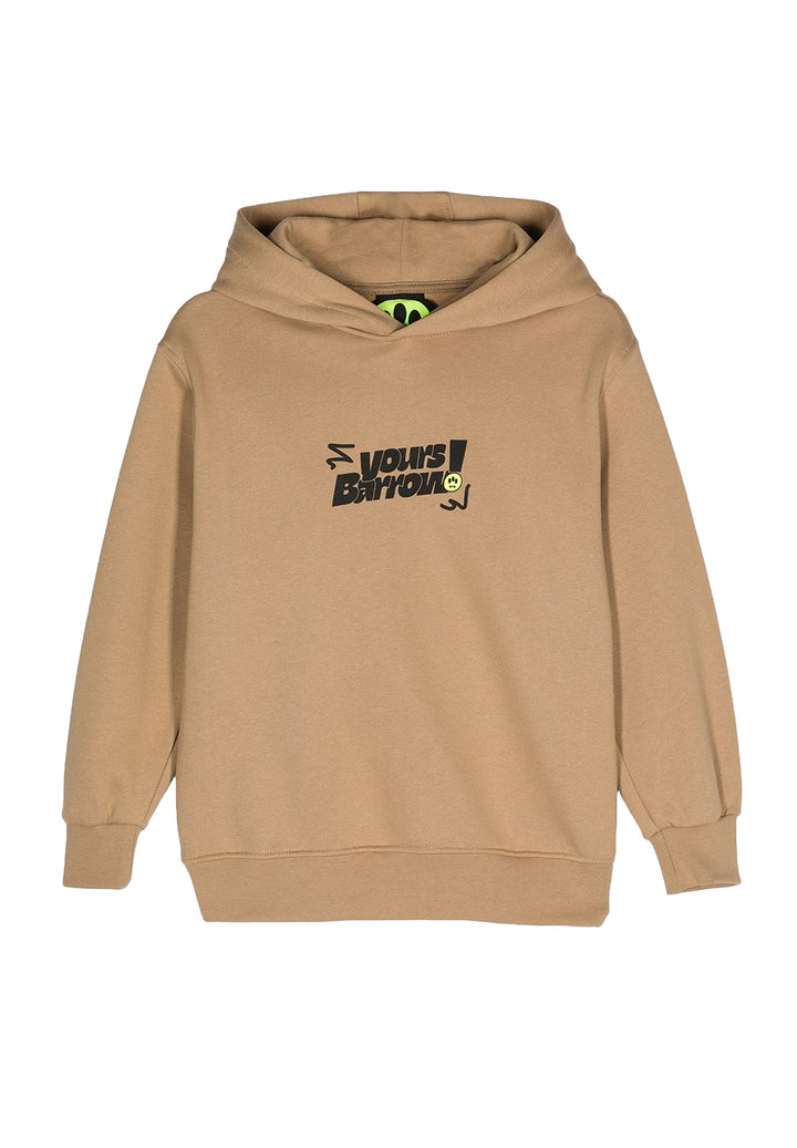 Felpa cappuccio beige unisex