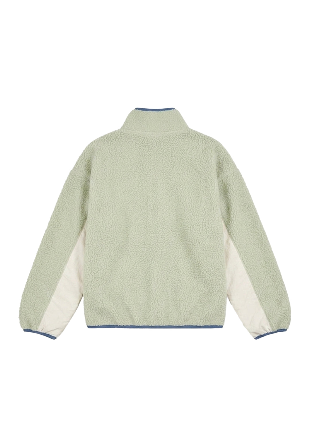 Felpa zip in pile verde per bambino