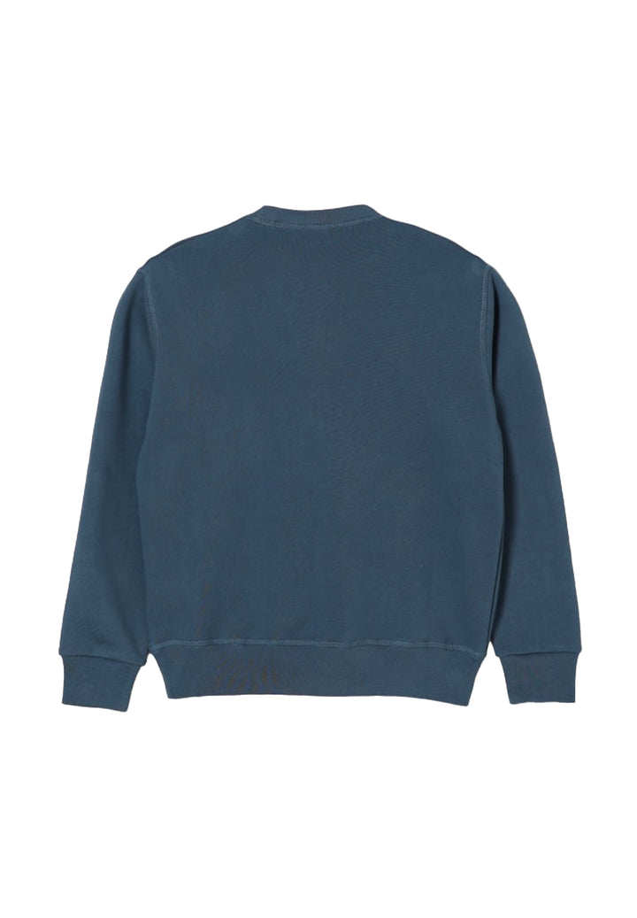 Felpa girocollo blu per bambino