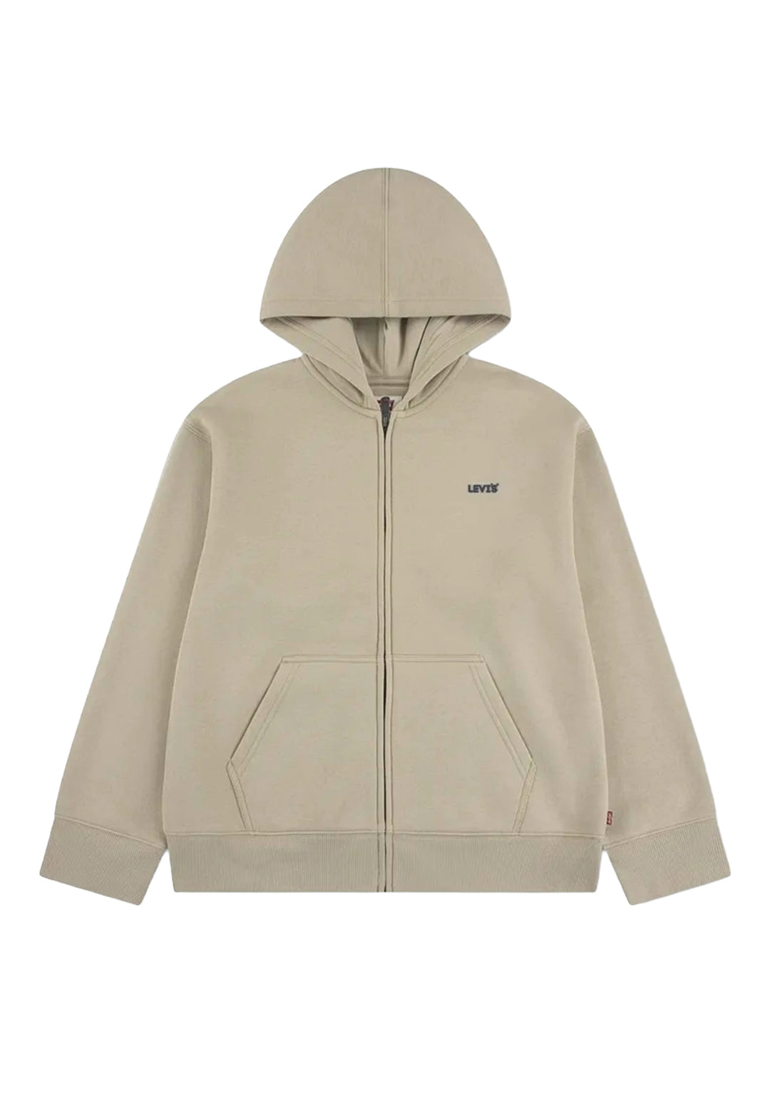 Felpa zip beige per bambino