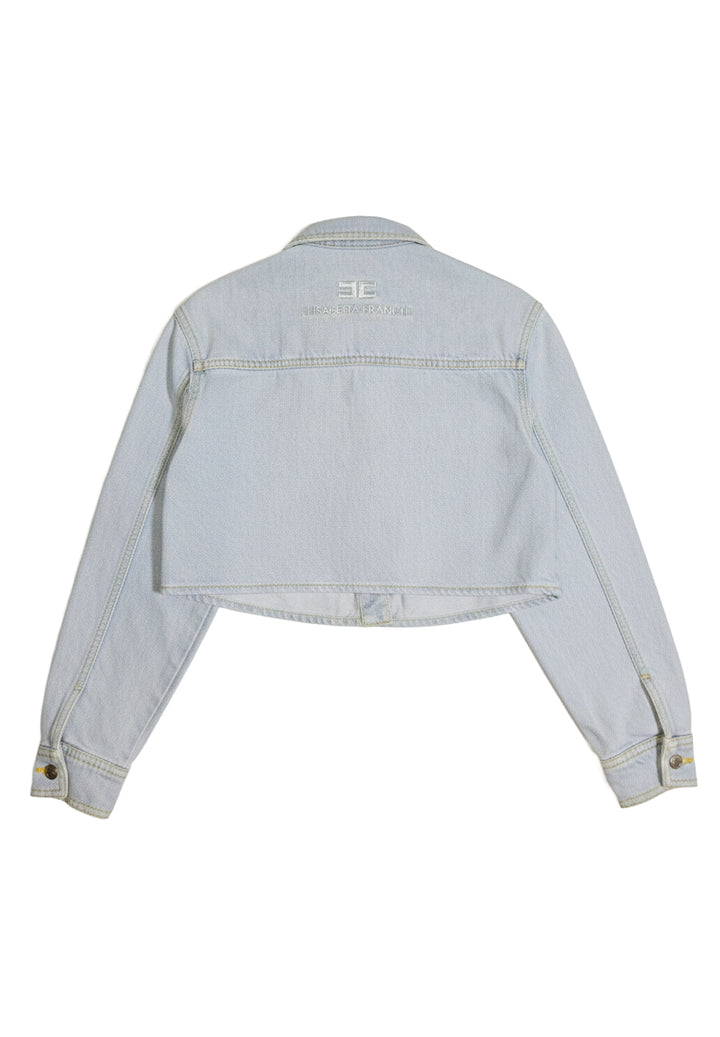 Camicia blu denim per bambina