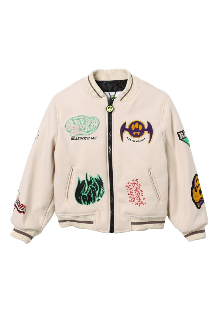 Giubbotto bomber crema per bambino