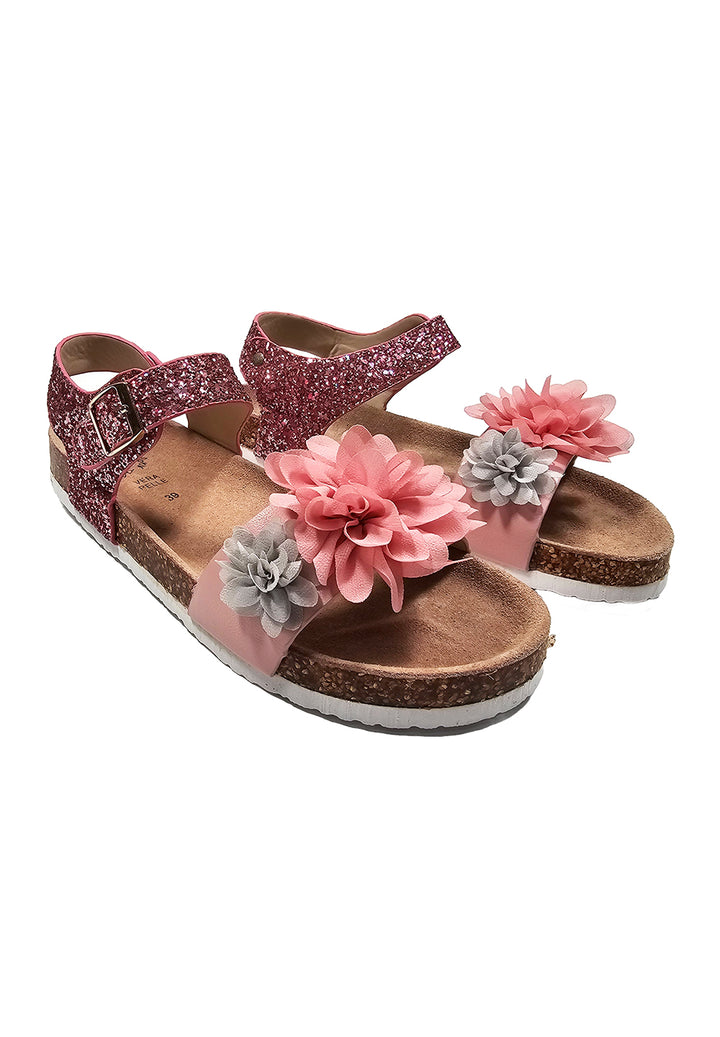 Sandali glitter rosa per bambina