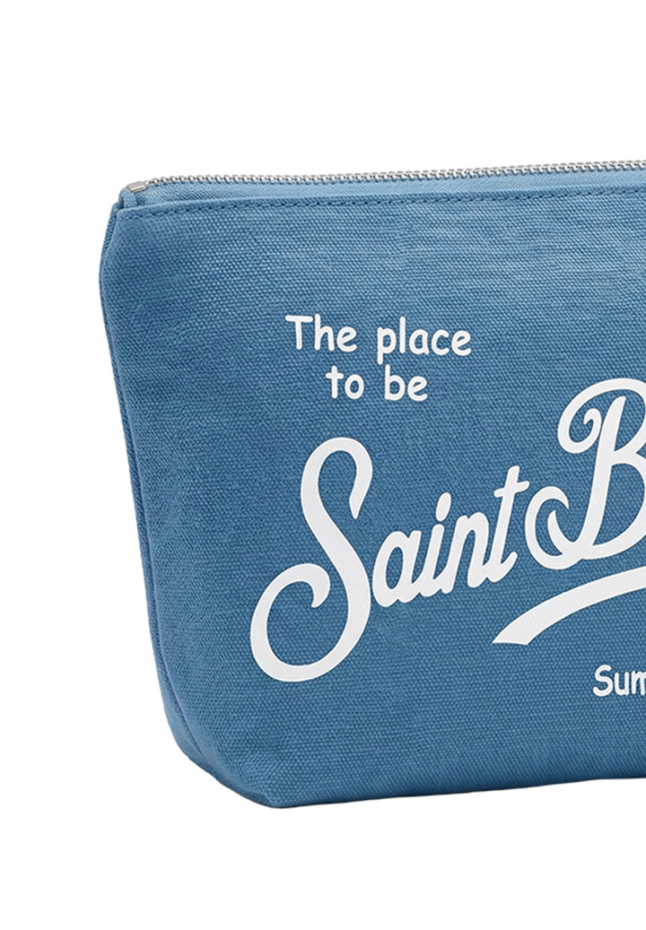 Pochette lino blu denim per bambina