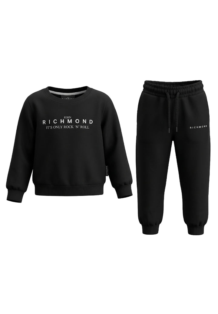 Completo felpa nero per bambino