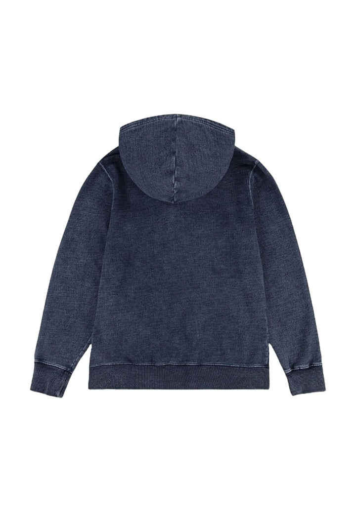 Denim blue zip sweatshirt for boys