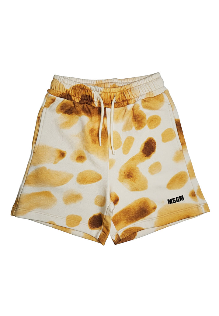 Bermuda felpa crema per bambino