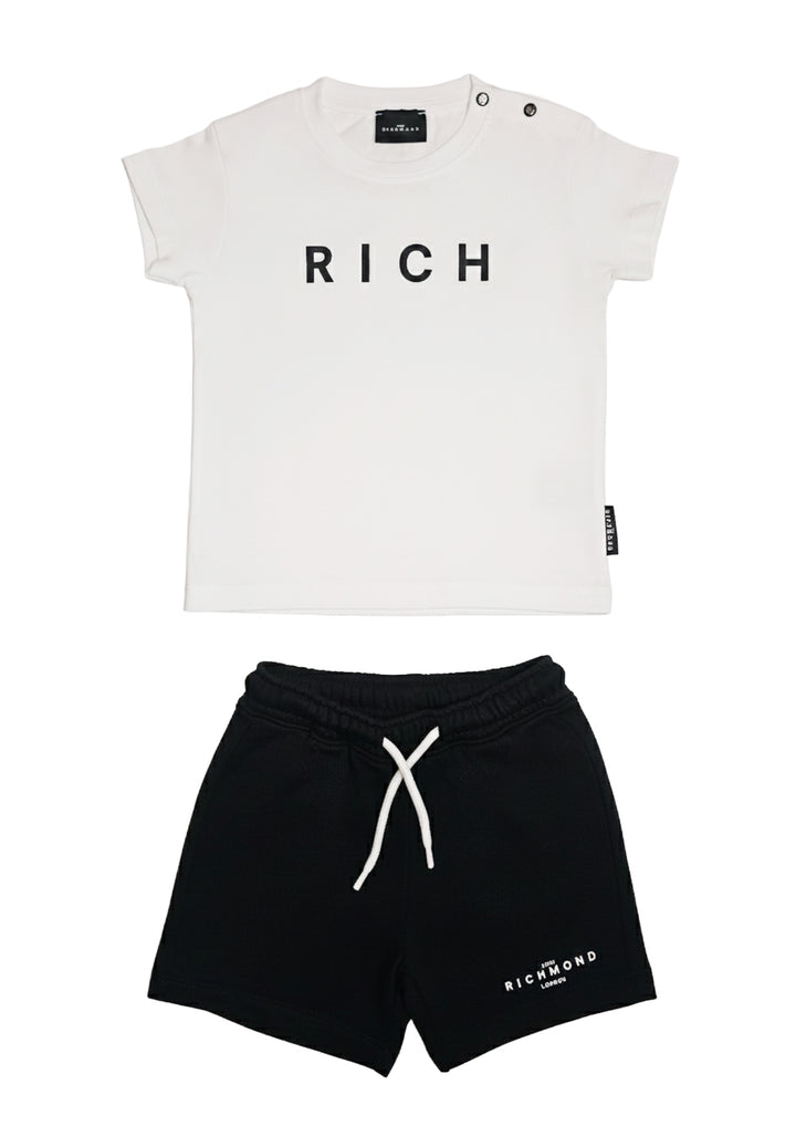 Completo bianco-nero per neonato