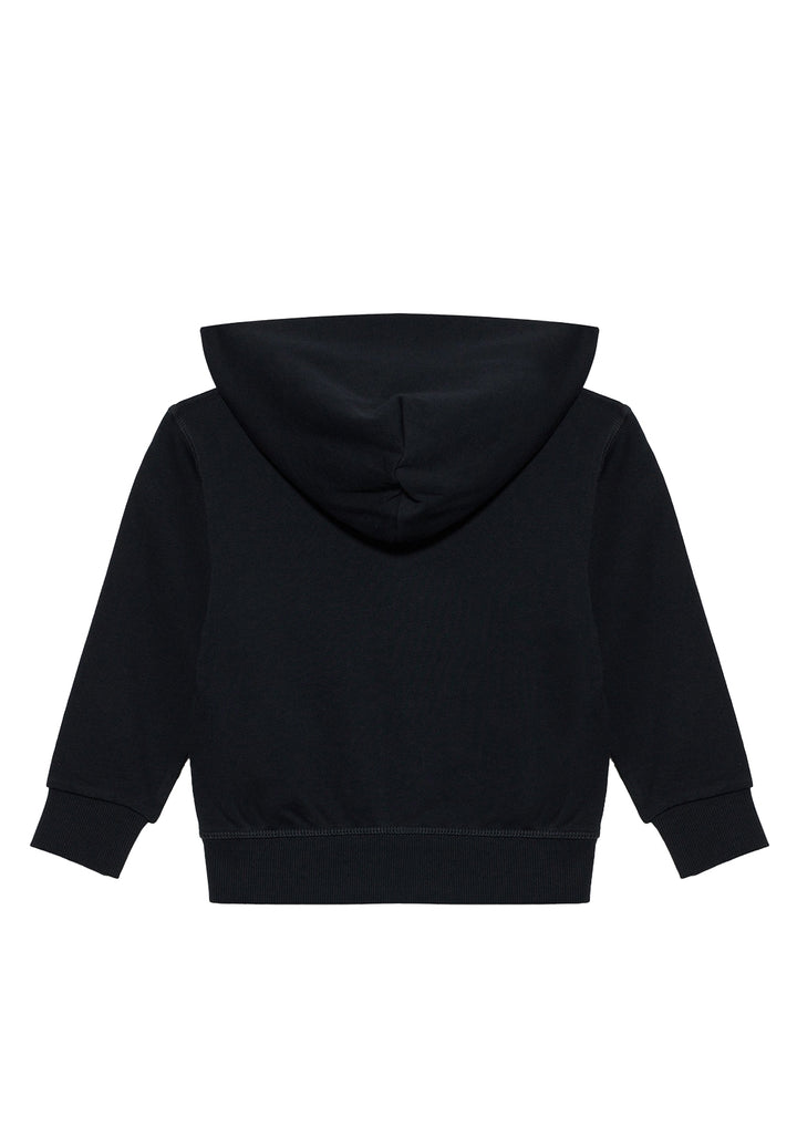 Felpa cappuccio nera per bambino