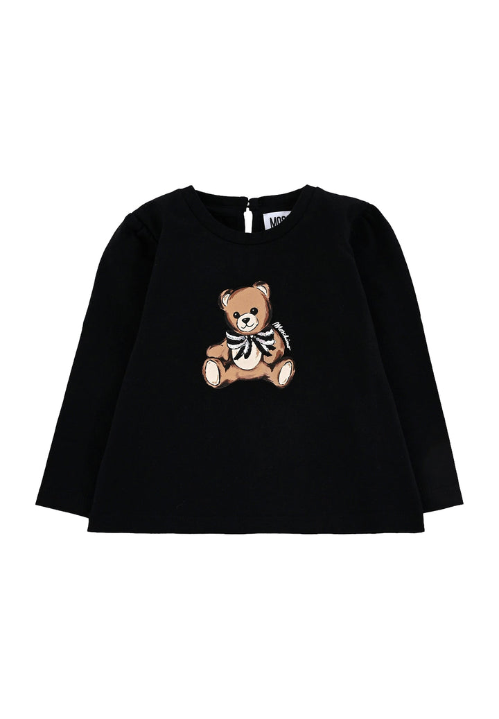 T-shirt nera per neonata