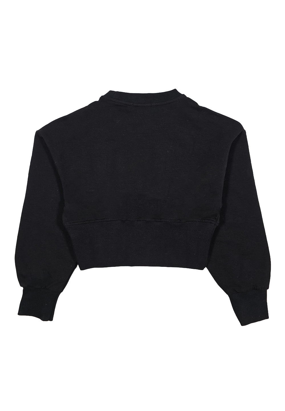 Felpa girocollo nero per bambina