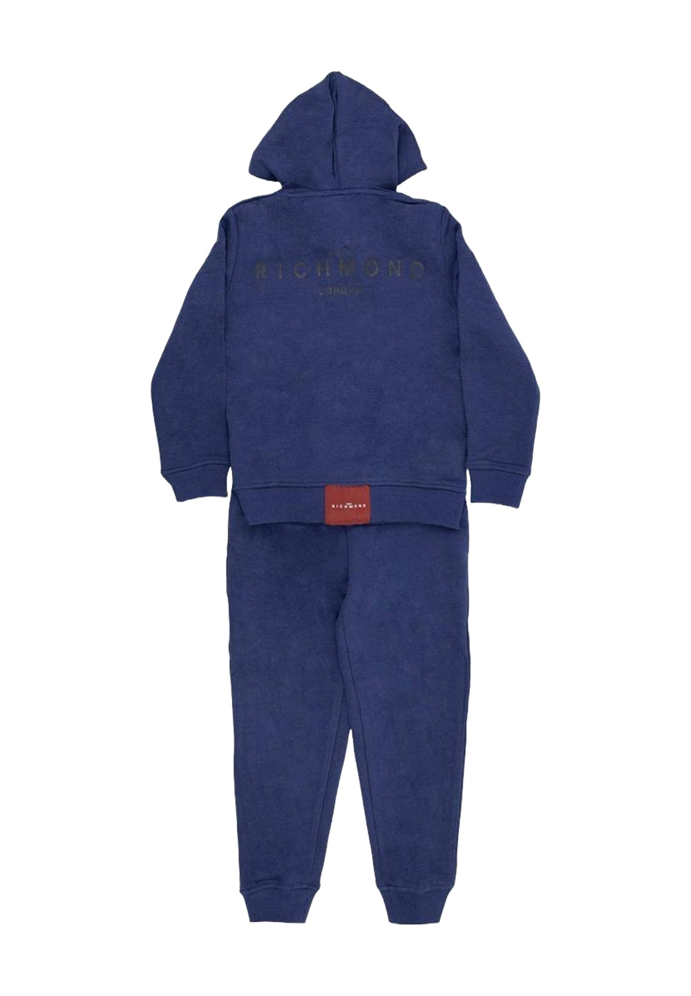 Completo felpa zip blu per bambino