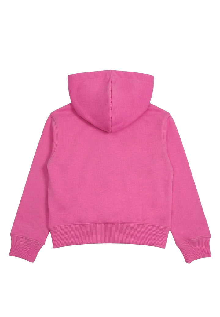 Felpa cappuccio fuxia per bambina
