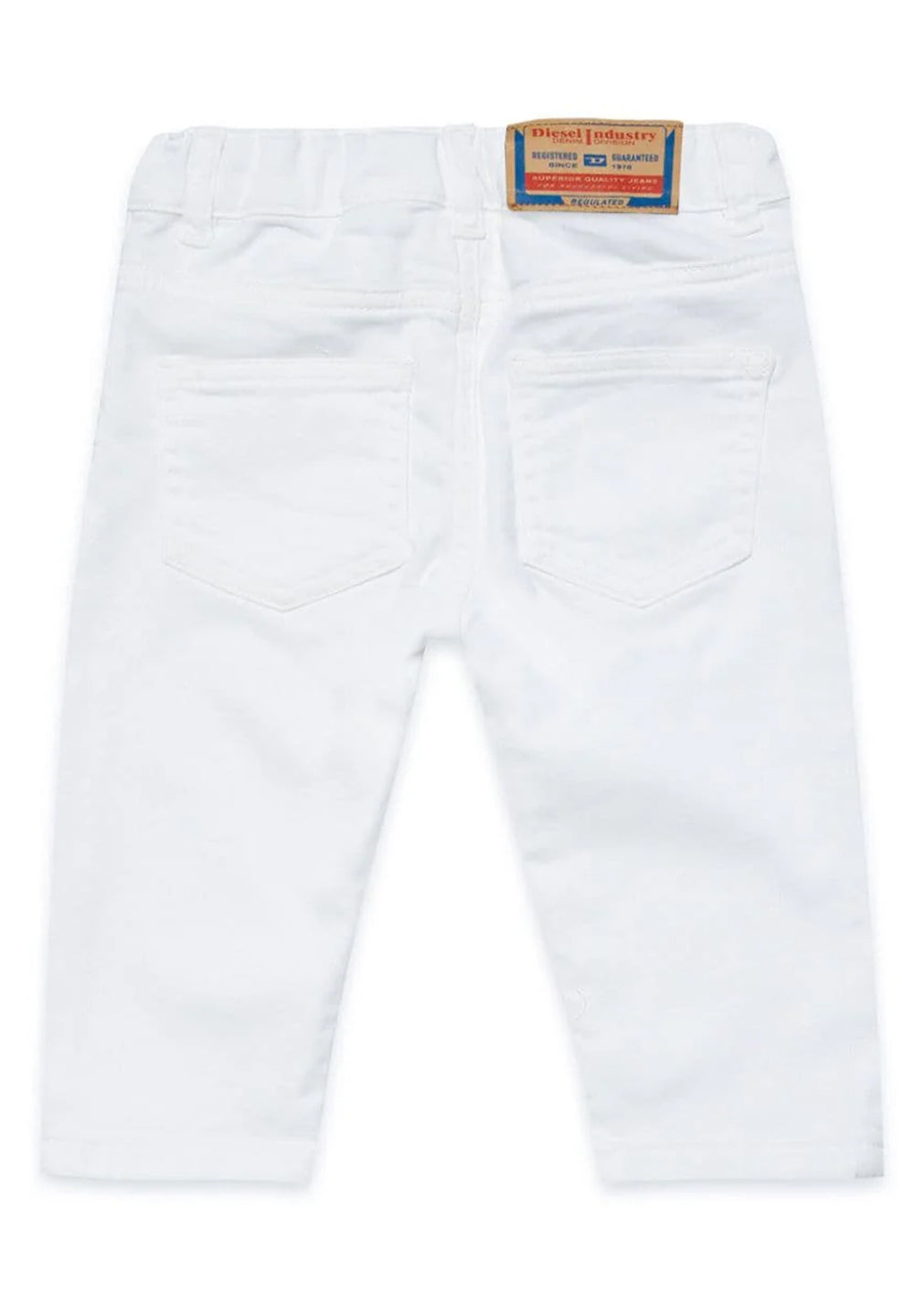 Jeans bianco denim per neonato