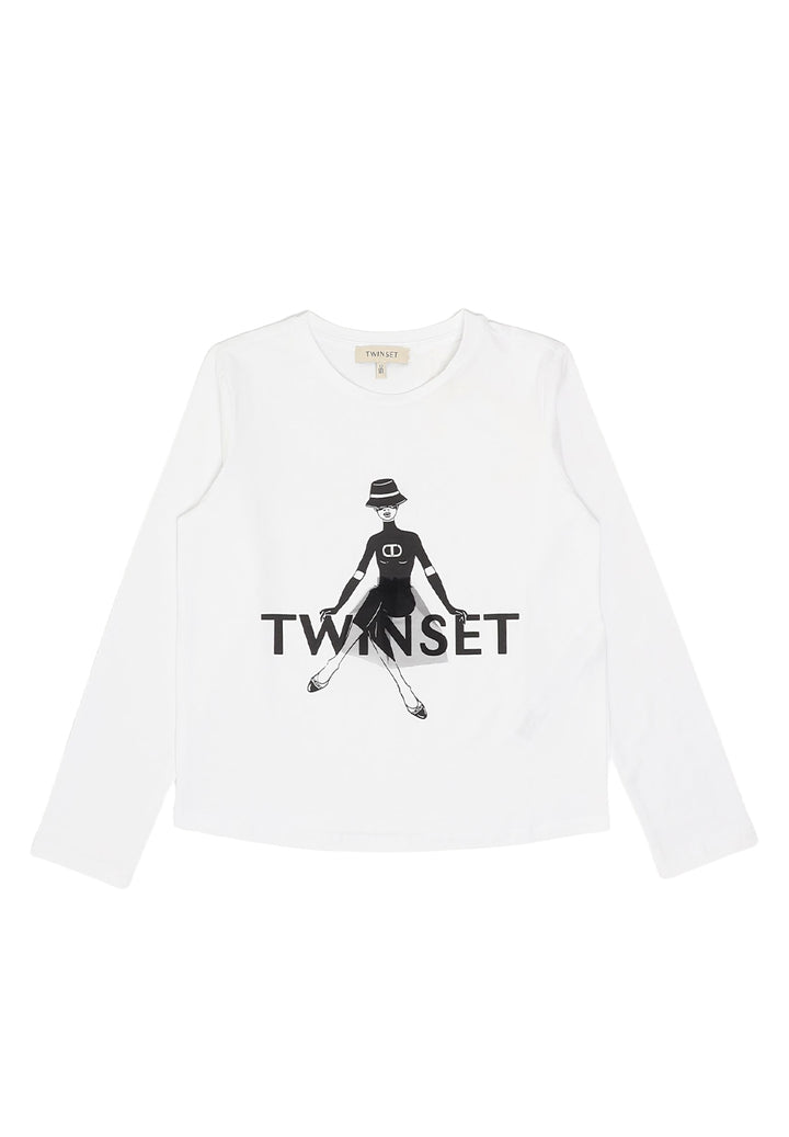 T-shirt bianca per bambina