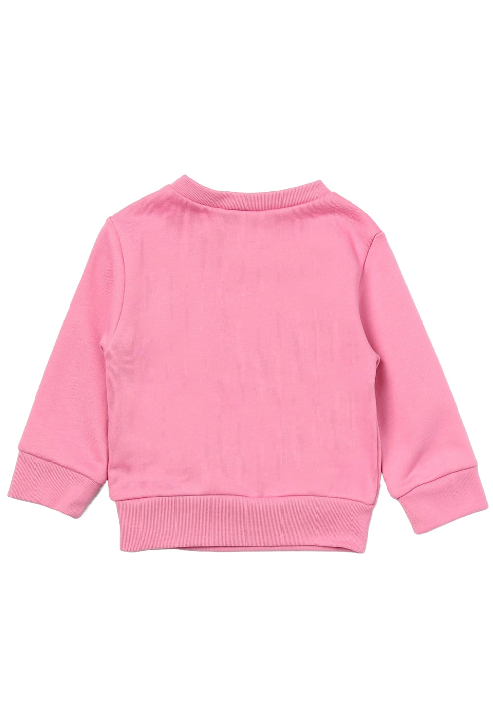 Felpa girocollo rosa per neonata