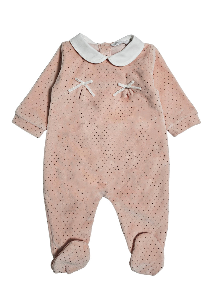 Tutina ciniglia cipria per neonata