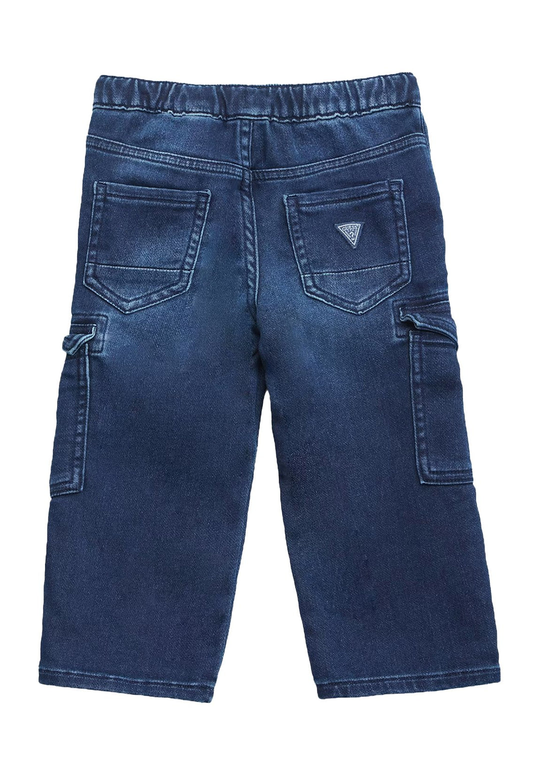 Jeans cargo blu denim per bambina