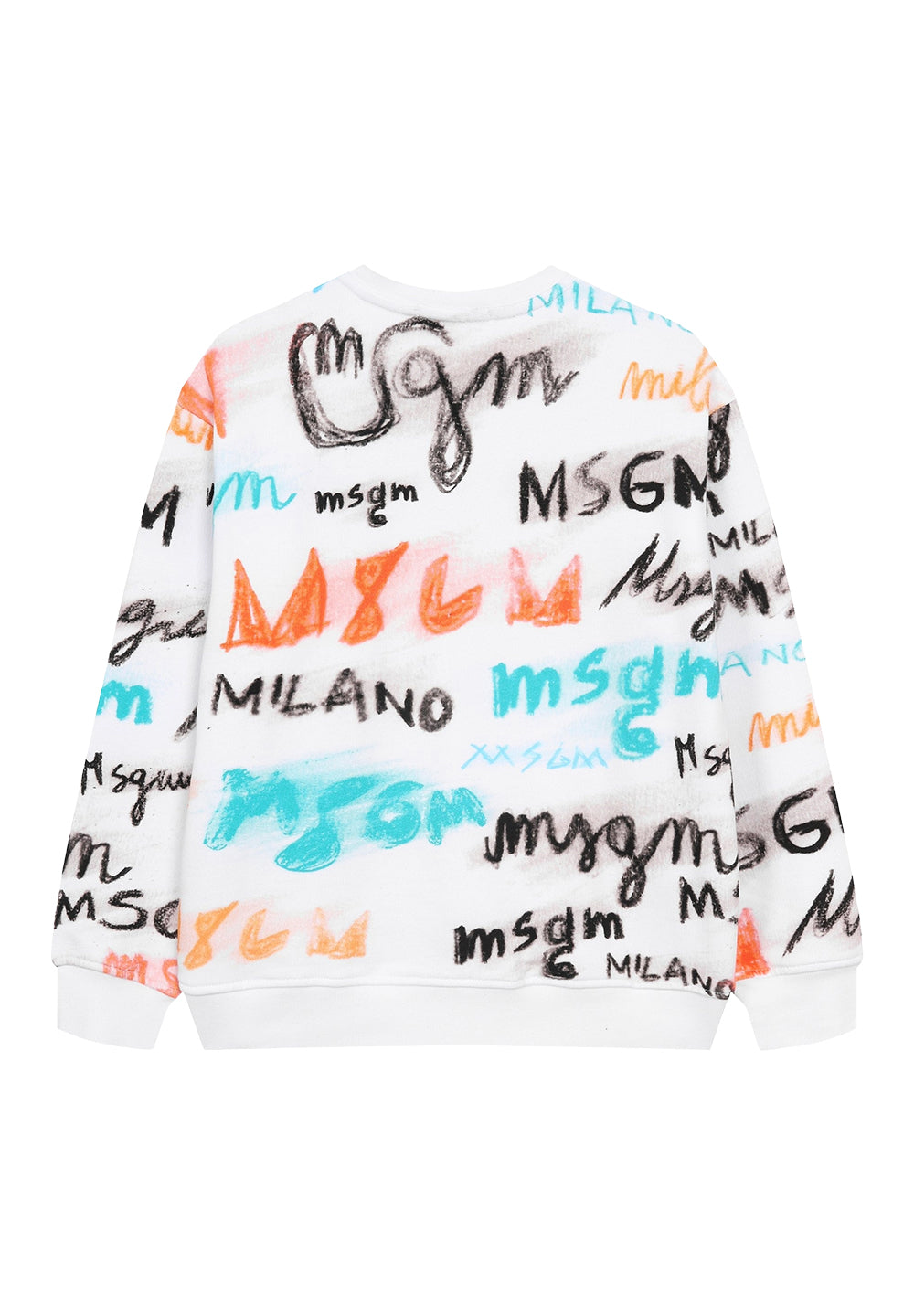 Felpa girocollo bianca per bambino