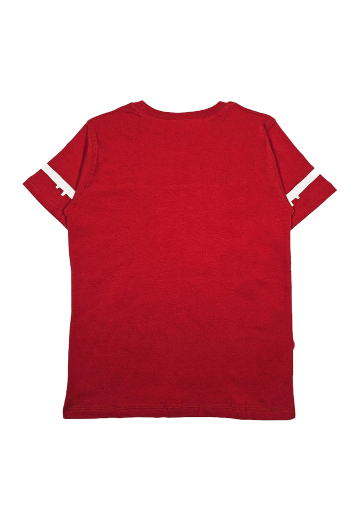 T-shirt bianco-rosso per bambino