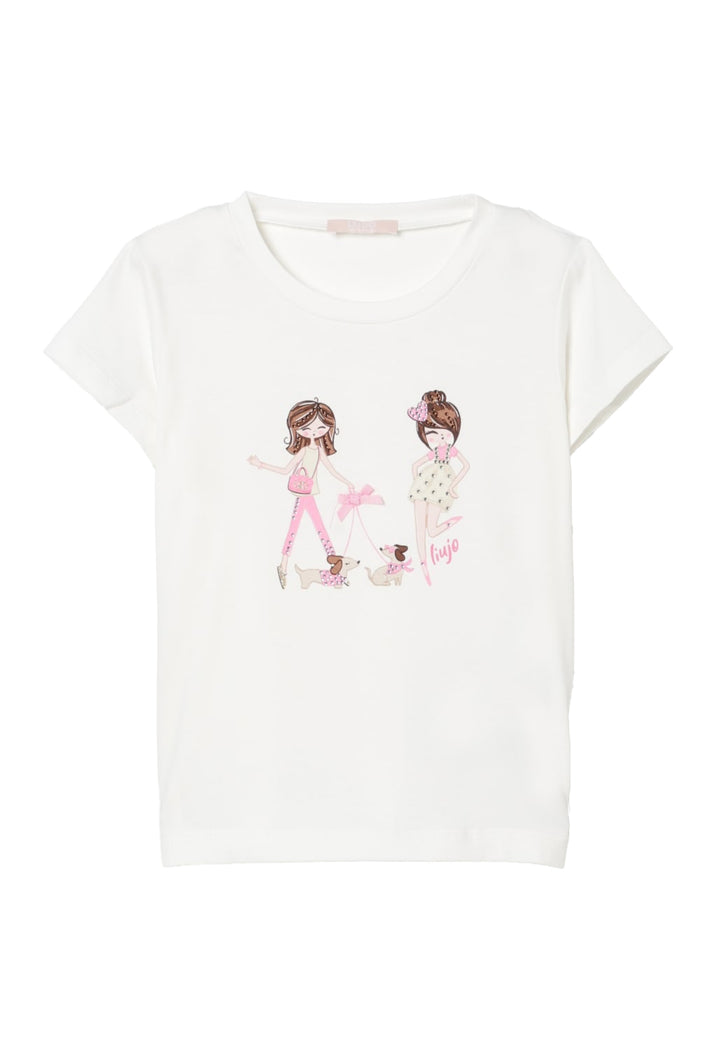 T-shirt bianca per neonata