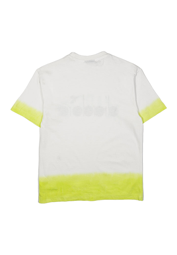T-shirt bianca-verde per bambina - Primamoda kids