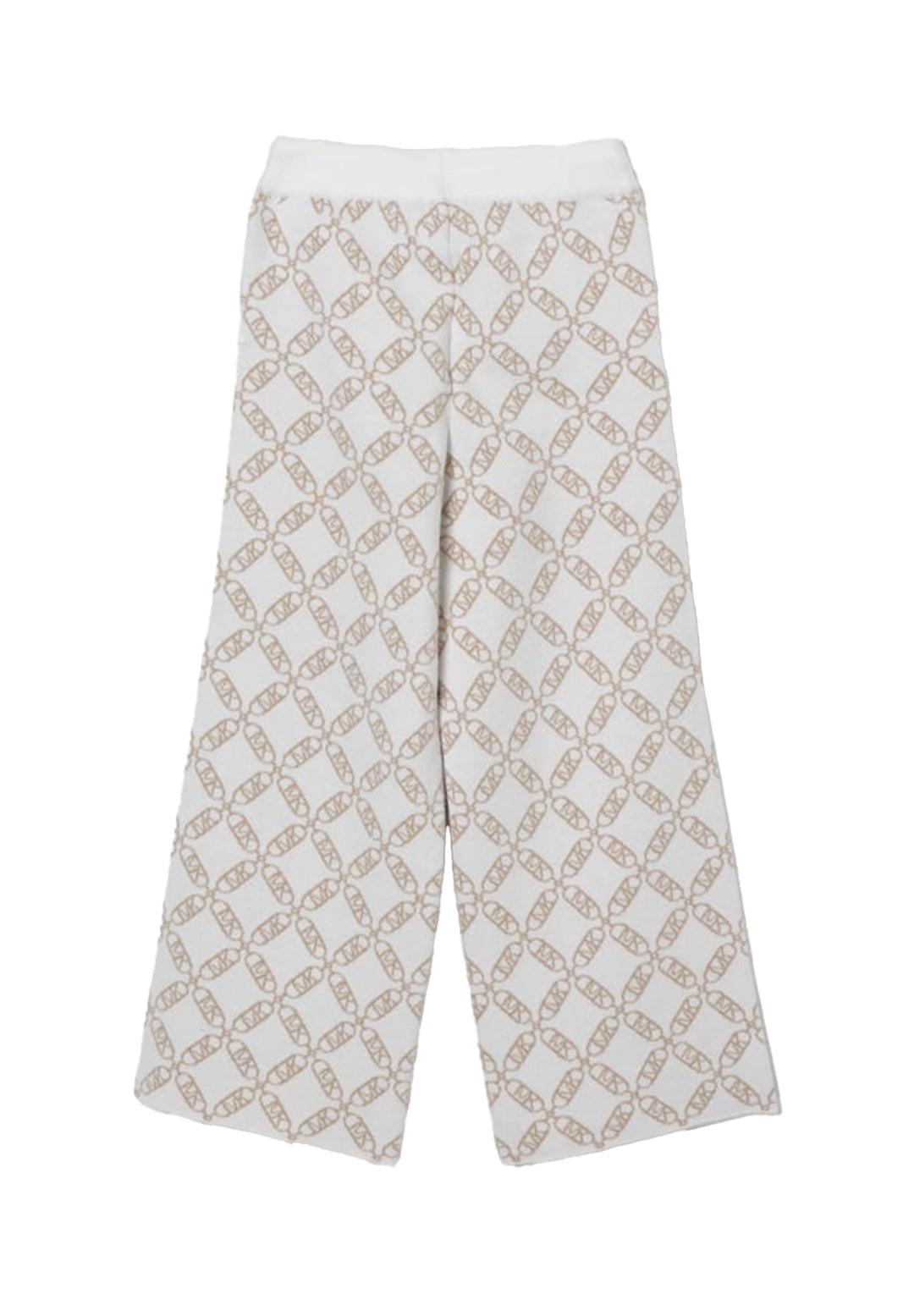 Pantalone in maglia crema per bambina