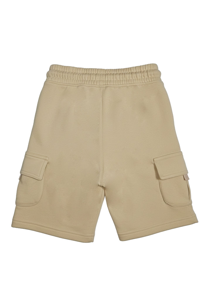 Bermuda felpa beige per bambino