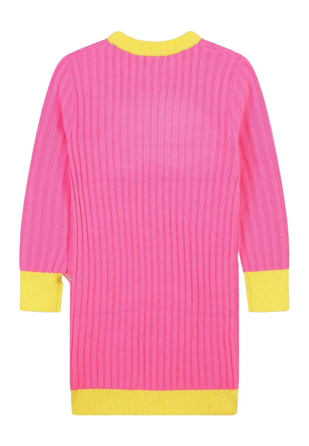 Fuchsia knitted dress for girls