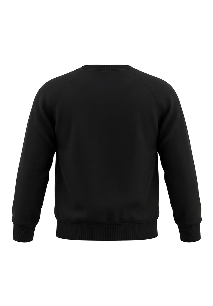 Felpa girocollo nera unisex