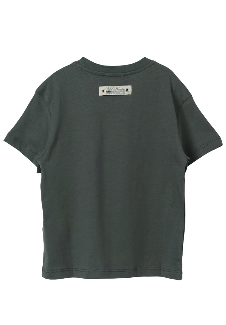 T-shirt verde piombo per bambino