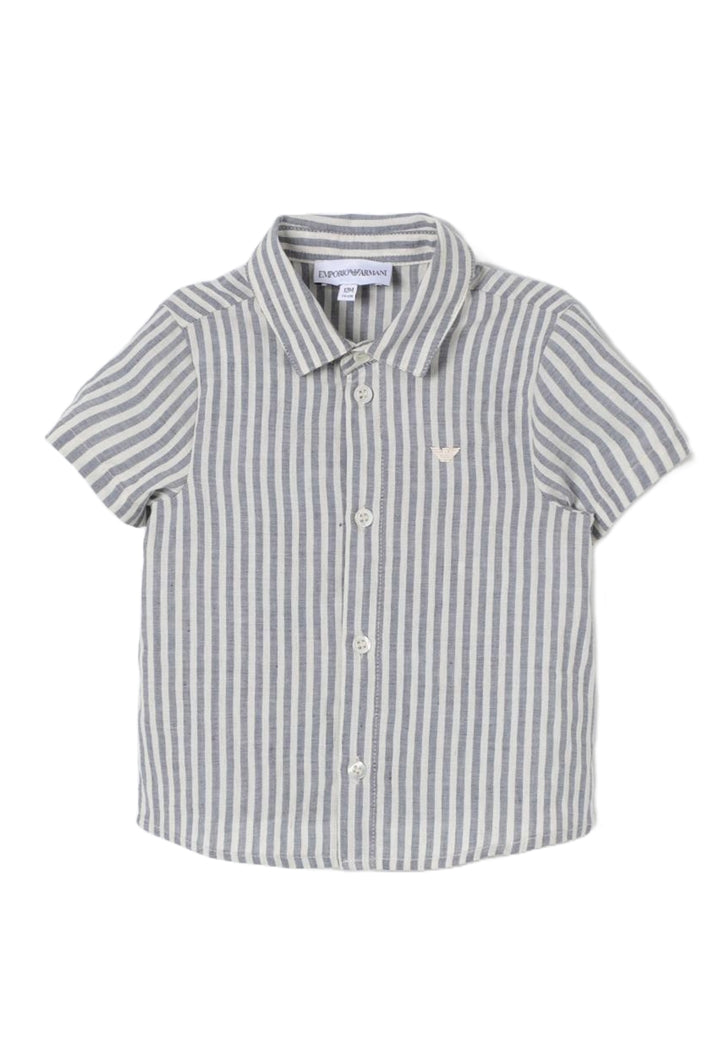 Camicia bianco-celeste per bambino