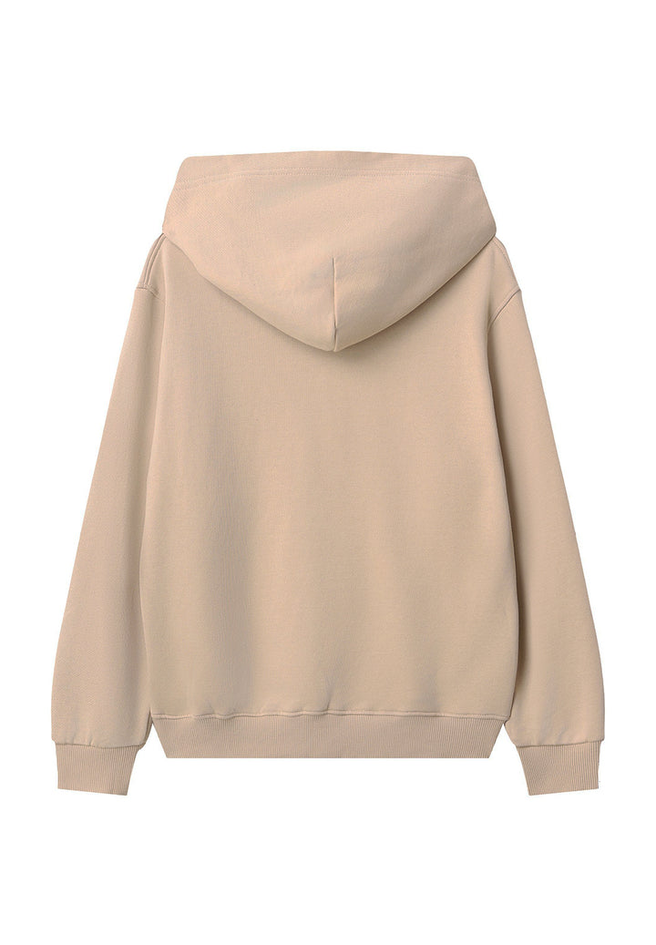 Sweat à capuche beige pour enfant