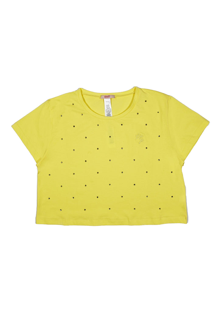 T-shirt gialla per bambina
