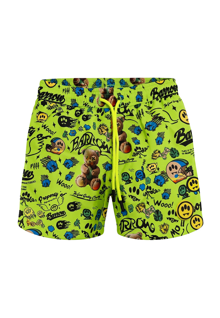 Costume boxer verde fluo per bambino