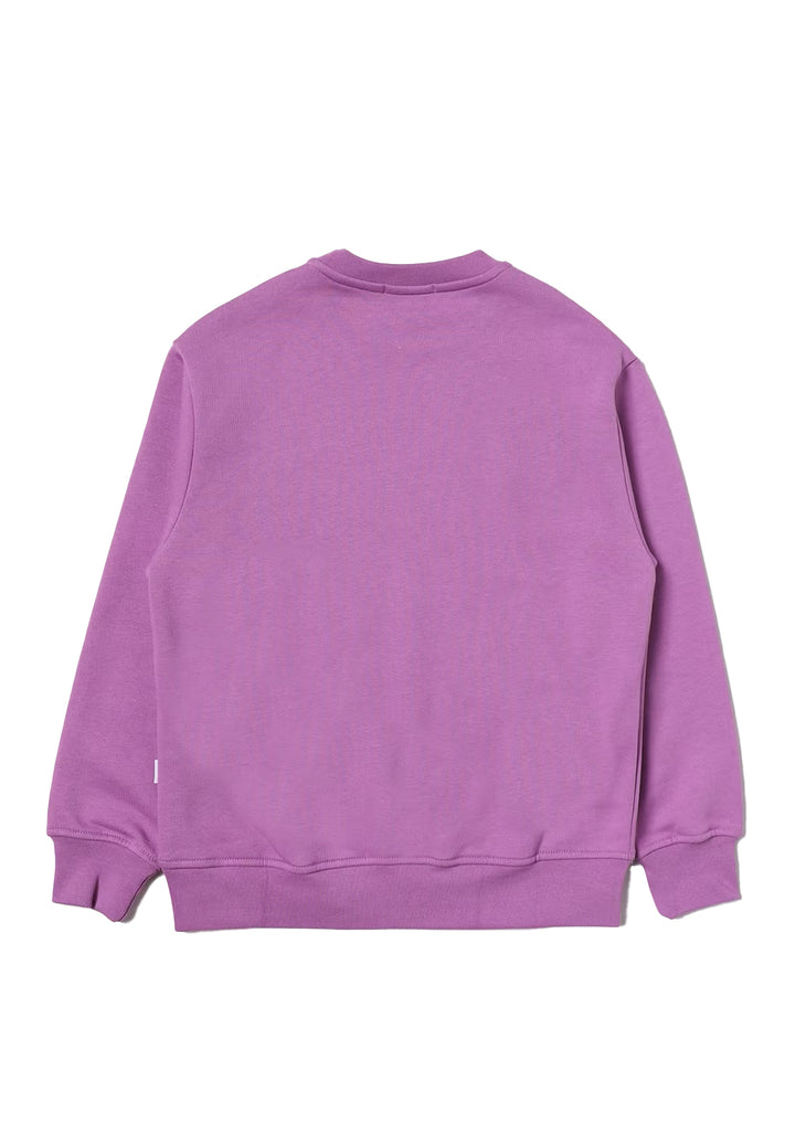 Lilafarbenes Rundhals-Sweatshirt für Mädchen