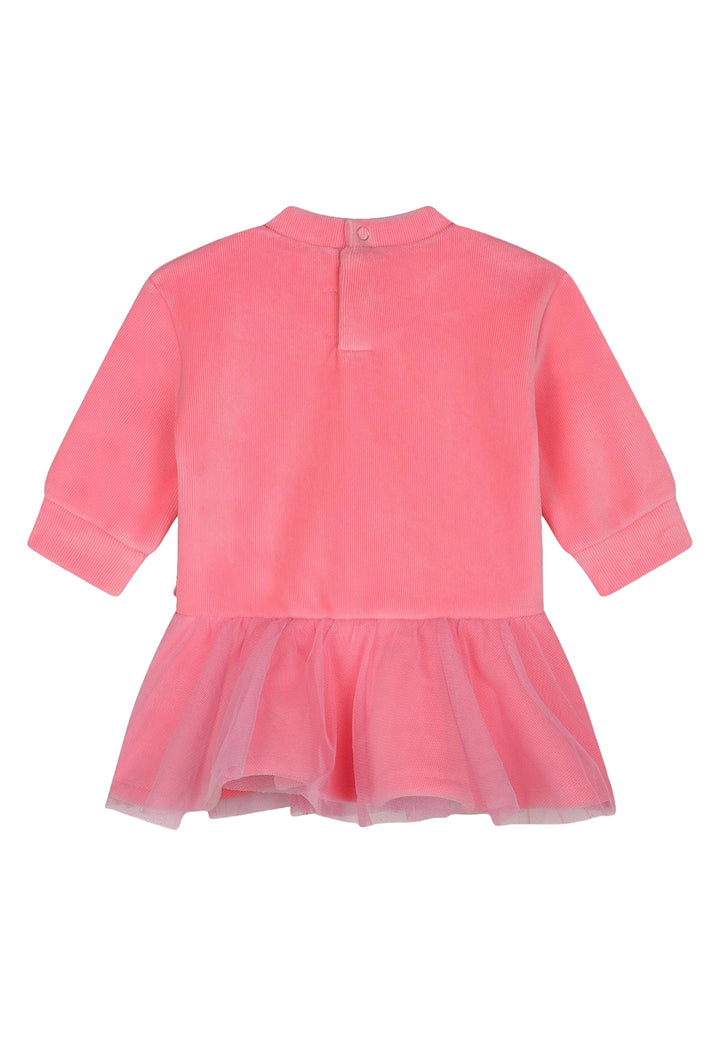 Pink chenille dress for girls