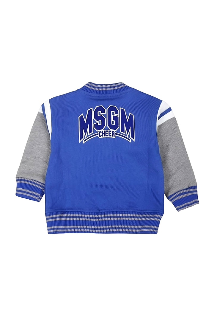 Bomber felpa blu royal per neonato