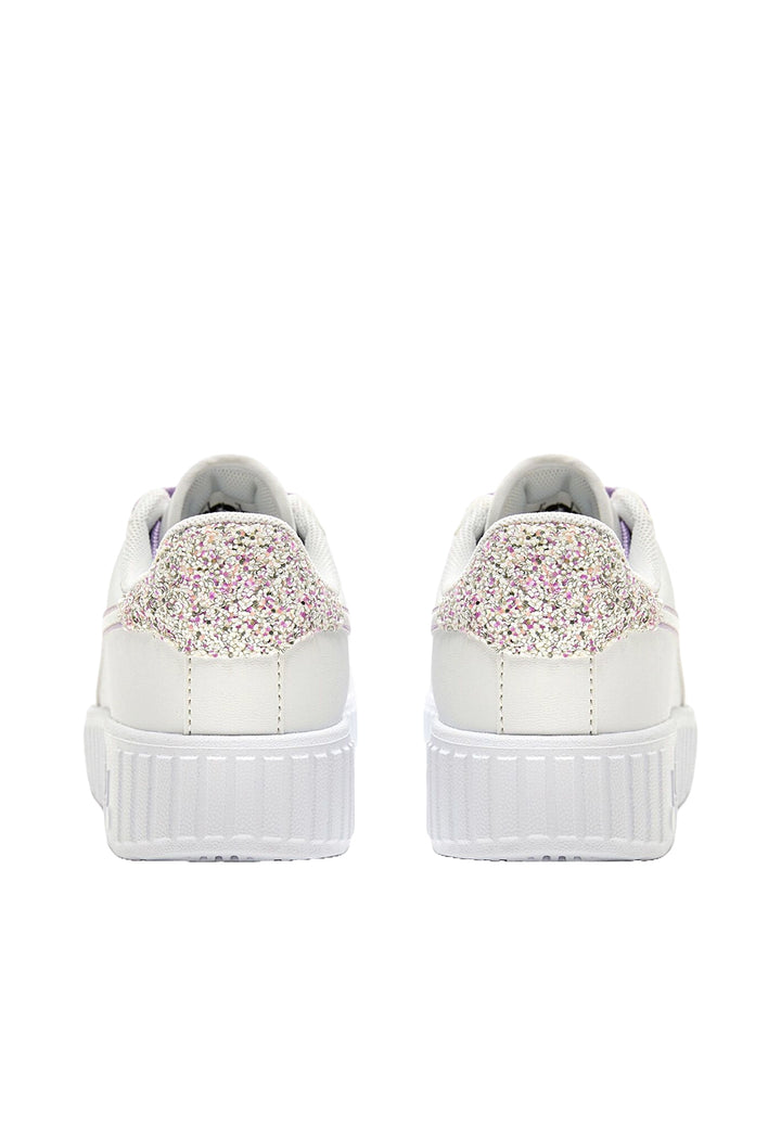 Weiß-lila Schuhe für Mädchen