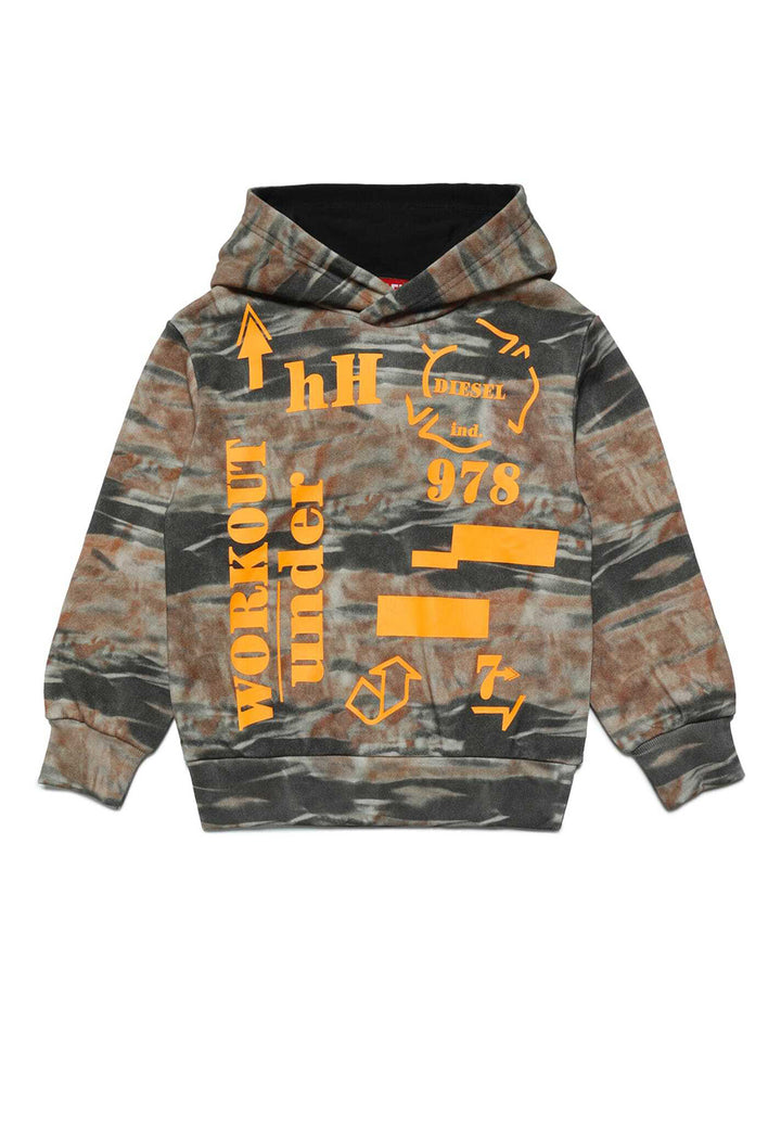 Multicolor hooded sweatshirt for boy